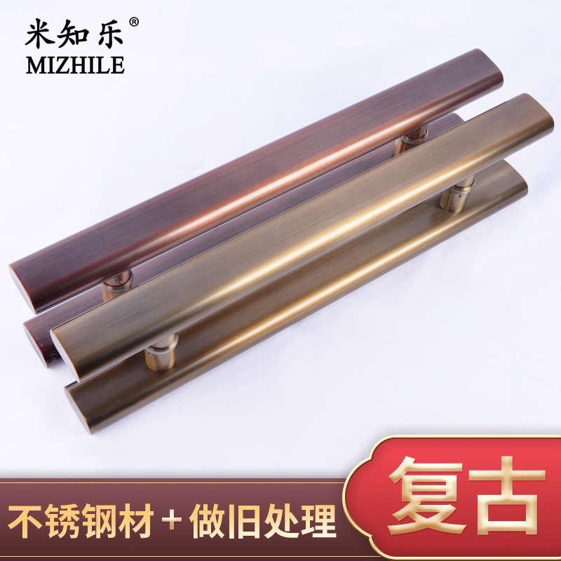 高档不锈钢方管无框玻璃门拉手大门把手定制浴室门电梯轿厢内扶
