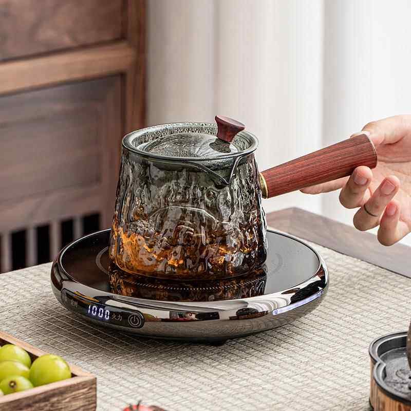 陶泡炉家侧把电玻KVE璃壶茶水分离小号煮茶器用带过滤茶冲茶壶红