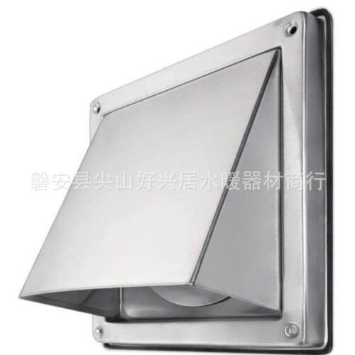 4英寸不锈钢304方形通风口铁片外墙排风口通风系统新风100mm