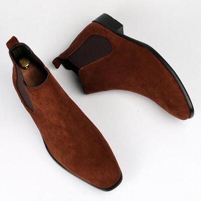 男士切尔西靴小方头短靴Men Chelsea boots with toe short boots