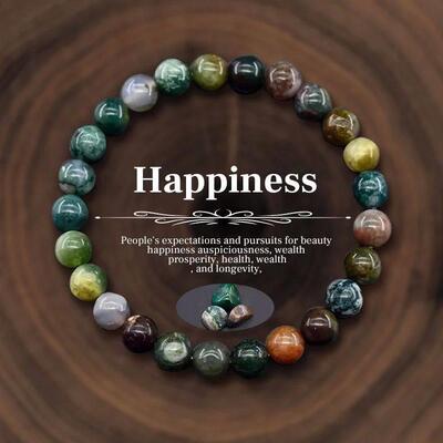 Natural Stone Beads Bracelet For Women Men Amethysts Crystal