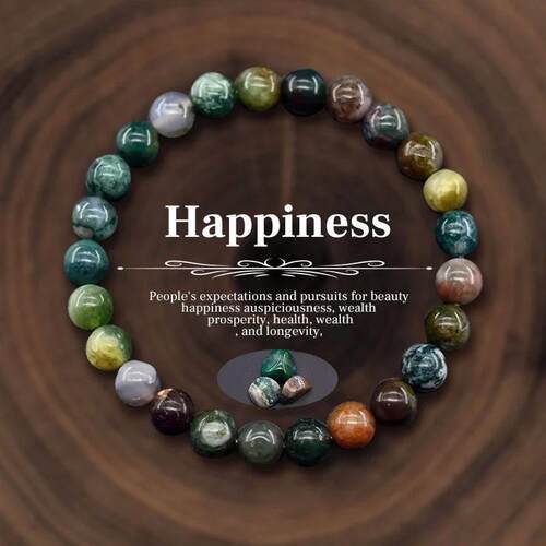 Natural Stone Beads Bracelet For Women Men Amethysts Crystal
