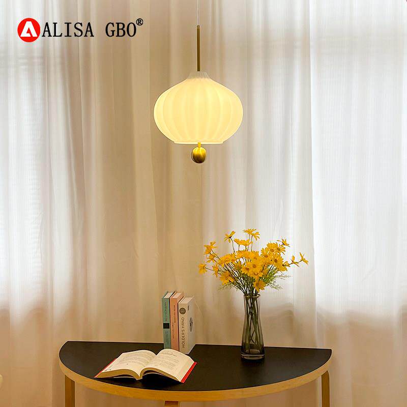 意大利Vintage极简法式设计师餐厅卧室床头阳台玄关中古小吊灯