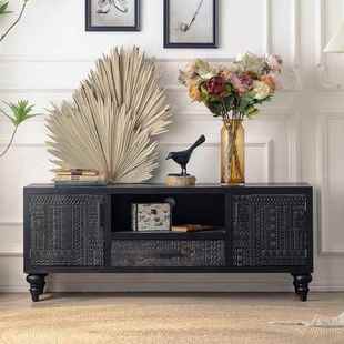 美式 复古黑色柜雕花WEG柜客电视实木厅做旧餐边柜玄关储物收纳装