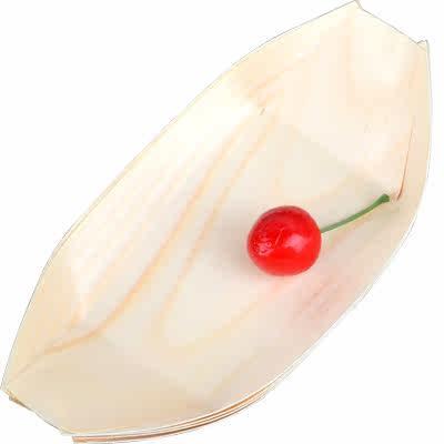 一次性纸船木皮小船寿司船刺身点心盘冷菜摆盘装饰船盒创意餐具