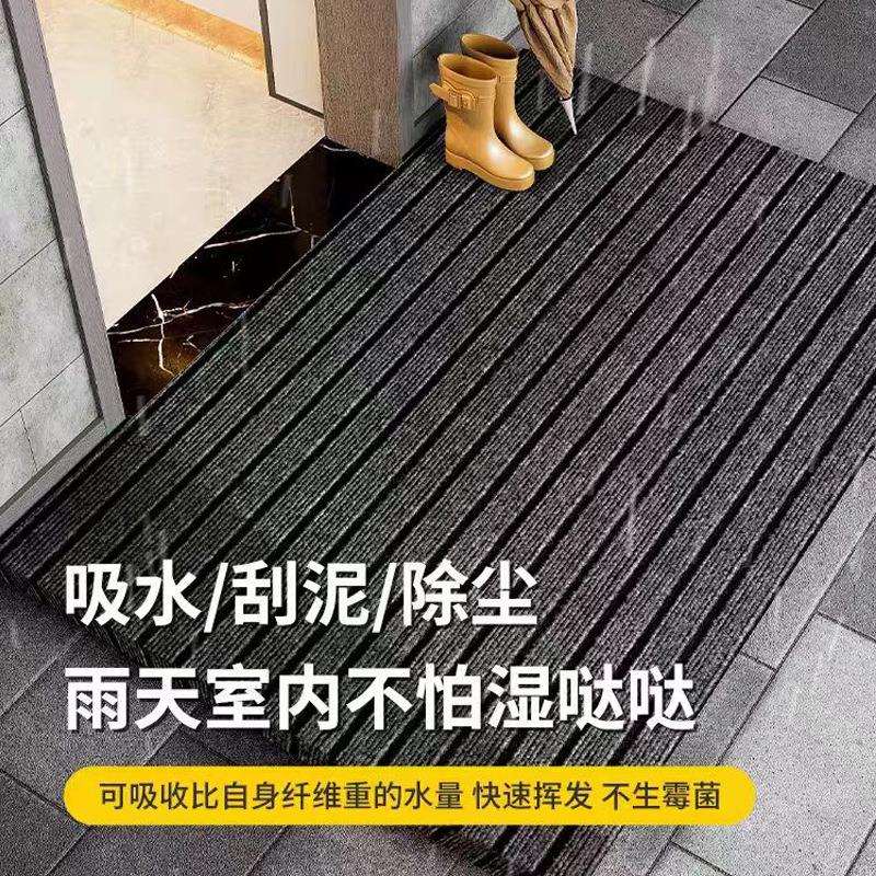 七条纹地毯耐脏防滑地毯简约入户门垫家用厨房地垫商用店铺满铺垫