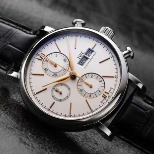 万国男表正品 手表柏涛菲诺金针计时自动机械表98新IW391022 男士