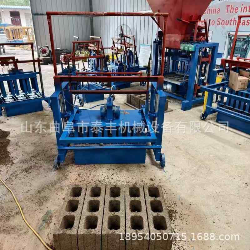 砂石水泥快速成型免烧压砖机路边石彩色砖印花砖4-35路边石制砖机