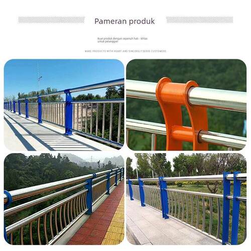 四川桥梁护栏不锈钢覆合管河道防撞栏杆观景围栏灯光隔离天桥栏杆
