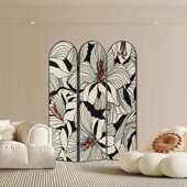 法式 饰背景墙客厅 中古屏风隔断轻奢折叠移动茶室办公室古风装