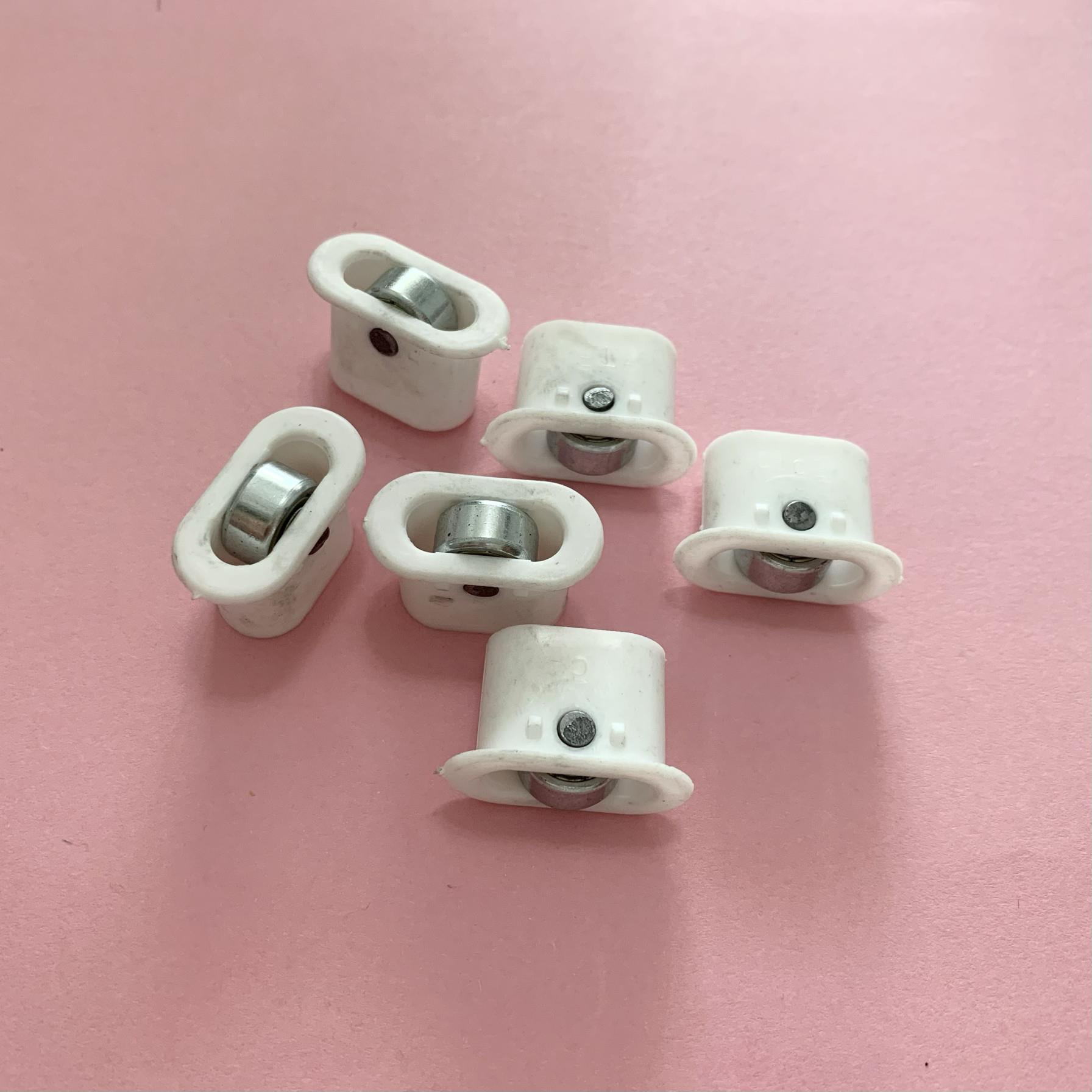 展示柜点菜柜滑轮麻辣烫保鲜冰柜滚轮玻璃门移门轨道白色滑轮配件