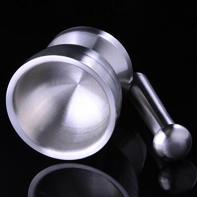 正品304不锈石蒜钢压器捣药药盅压蒜罐器蒜泥器臼捣碎器研磨器研