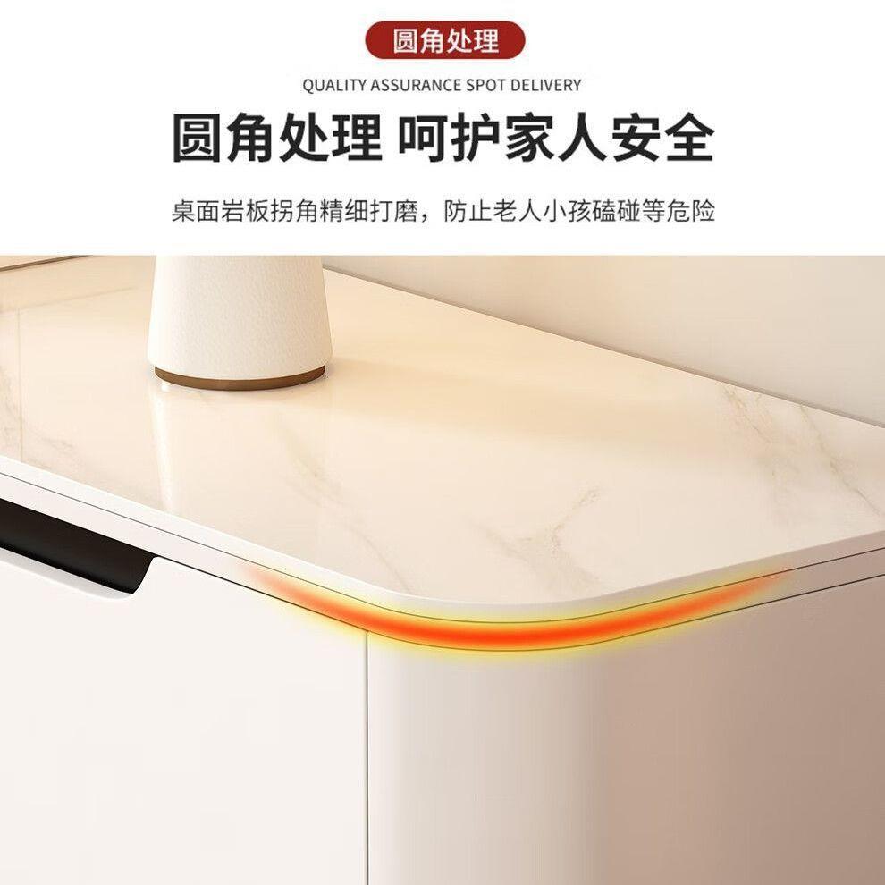 简约现代客厅全实木柜体电视柜茶几组合大小户型岩板电视柜落地柜
