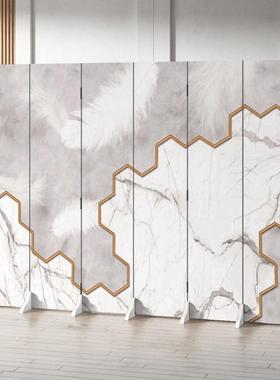 屏折风断客厅欧式代艺术简约卧室B002337办公酒店移动家用叠隔遮