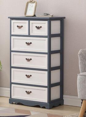 复古REH抽实木五斗柜收纳小柜子简约屉式柜斗柜客厅物卧储室床头