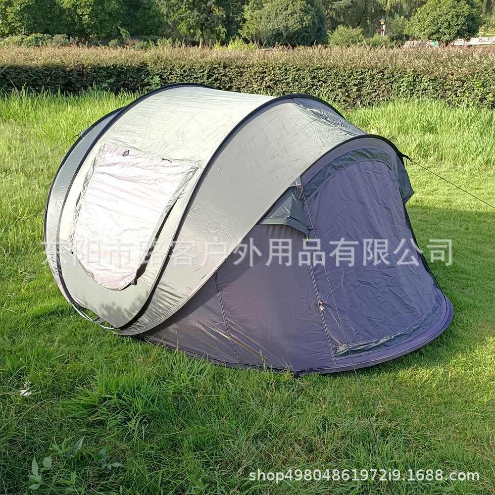 批发帐篷户外露营免搭速开手抛船型帐篷野营帐篷旅游防蚊帐