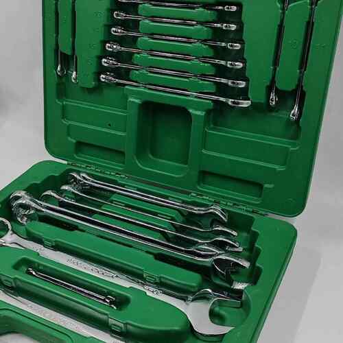 扳手工具两用扳手一头梅花一头开口6-32套装盒装20件套梅开汽机修