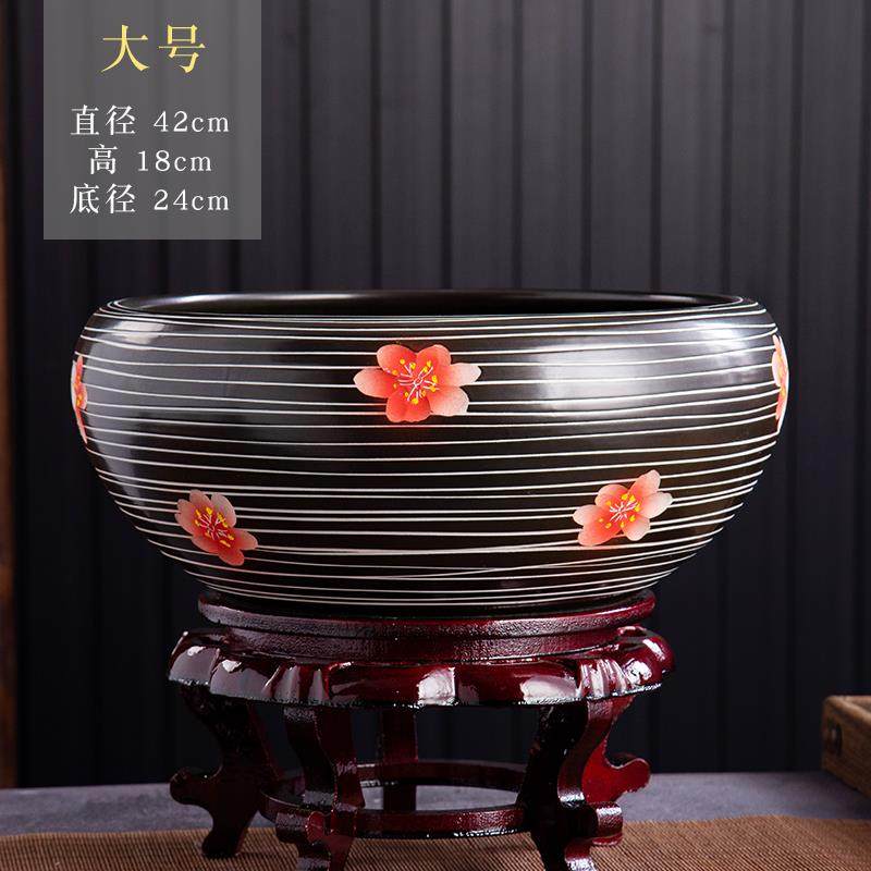 高档景德莲镇陶瓷鱼缸桌面摆件号养金大鱼乌锦鲤龟睡荷花盆客龟厅,宠物/宠物食品及用品,桌面缸,淘宝优惠券,粉丝福利购,淘宝优惠卷