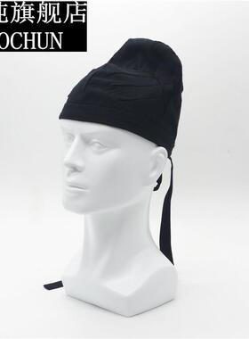 男士汉服帽子黑色软幞头帆布手工制作首服有内衬唐制汉冠配饰