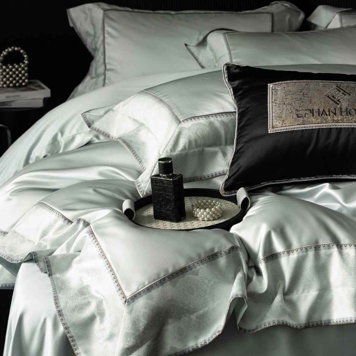 轻奢简约长绒棉四件套纯棉全棉色织床单被套2.0双人卧室床上用品