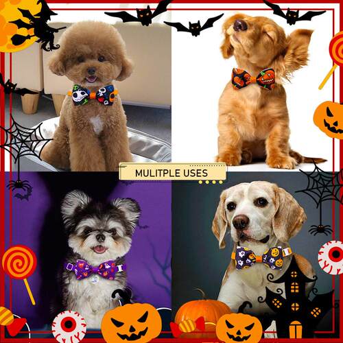 Halloween pet bow tie tie dog cat bow ornament 宠物蝴蝶领结