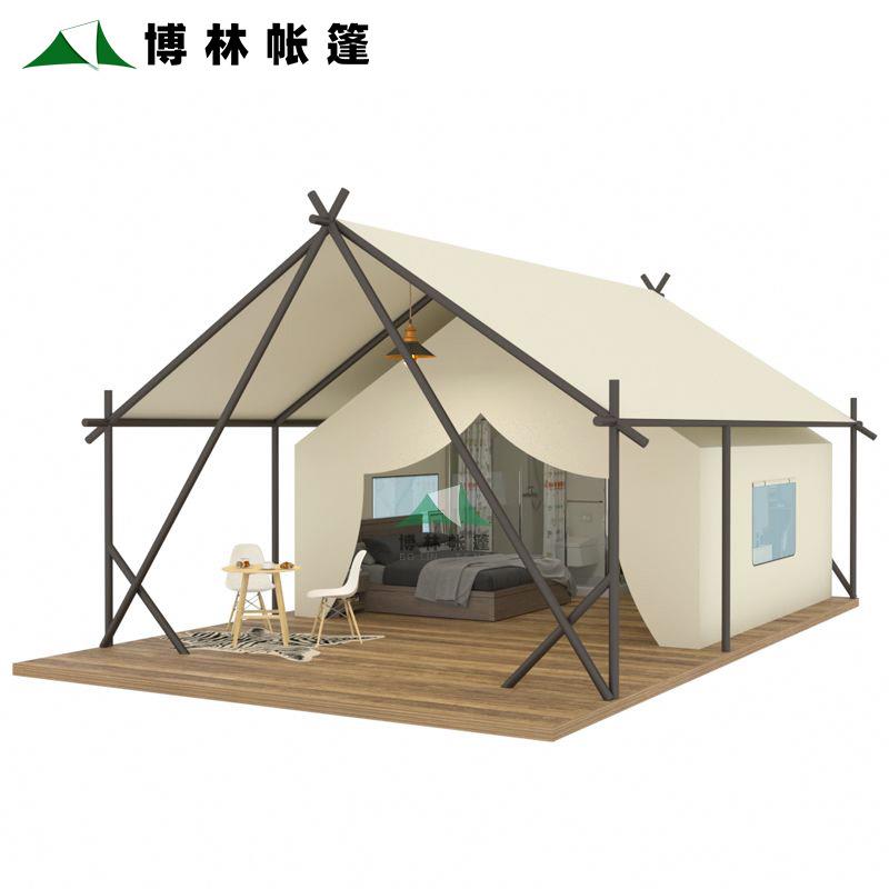 户外露营度假A型酒店帐篷豪华景区民宿野奢游牧野奢营地可移动