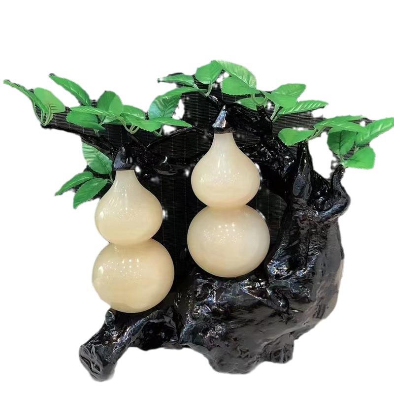 天然阿富汗玉石葫芦摆件福禄平安开业送礼玄关装饰艺术摆设工艺品