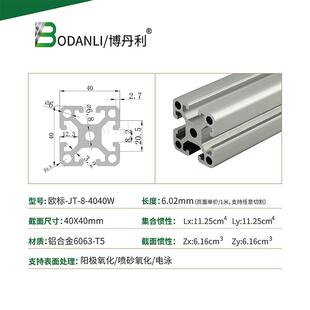 荆腾厂家 优质工业用欧标铝型材4040W 厚款偏重 铝合金型材