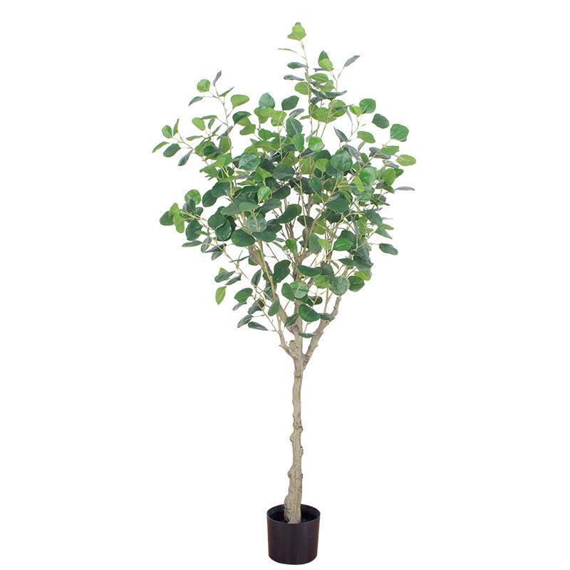 假树室内带盆大盆栽植物金钱树家居办公仿真花橱窗真绿植尤加利
