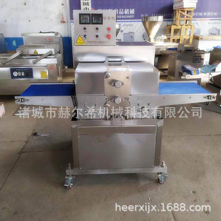 全自动鲜肉分切机无骨鸡柳切条设备肉制品切条机器水平切片机