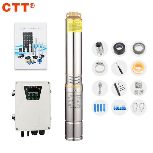 太阳能光伏水泵48V72V96V潜水泵高扬程50米solar水泵600W