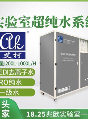 艾柯超纯水仪200L-1000L/H化学实验室专用超纯水一级水净水设备