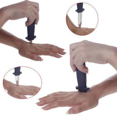 Trick Dagger Fake Knife Retractable Blade Fun Joke Prank Hal