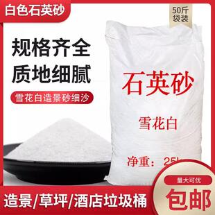 50斤纯白石英砂颗粒细沙白色砂子枯山水庭院造景酒店烟灰缸游乐场