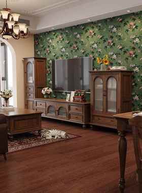 美式实木茶几电视家柜合小户客型厅收纳柜组储物柜现代简98817约