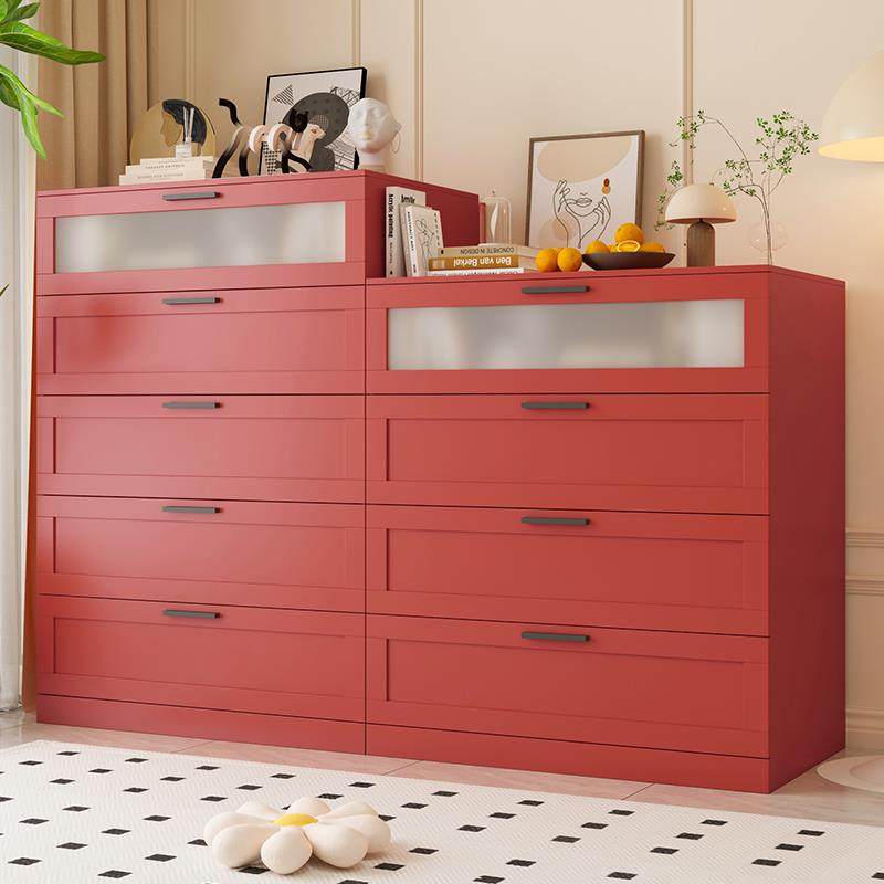 家用斗柜钢制抽屉柜落地多层客厅卧室铁艺五斗柜靠墙收纳储物柜子