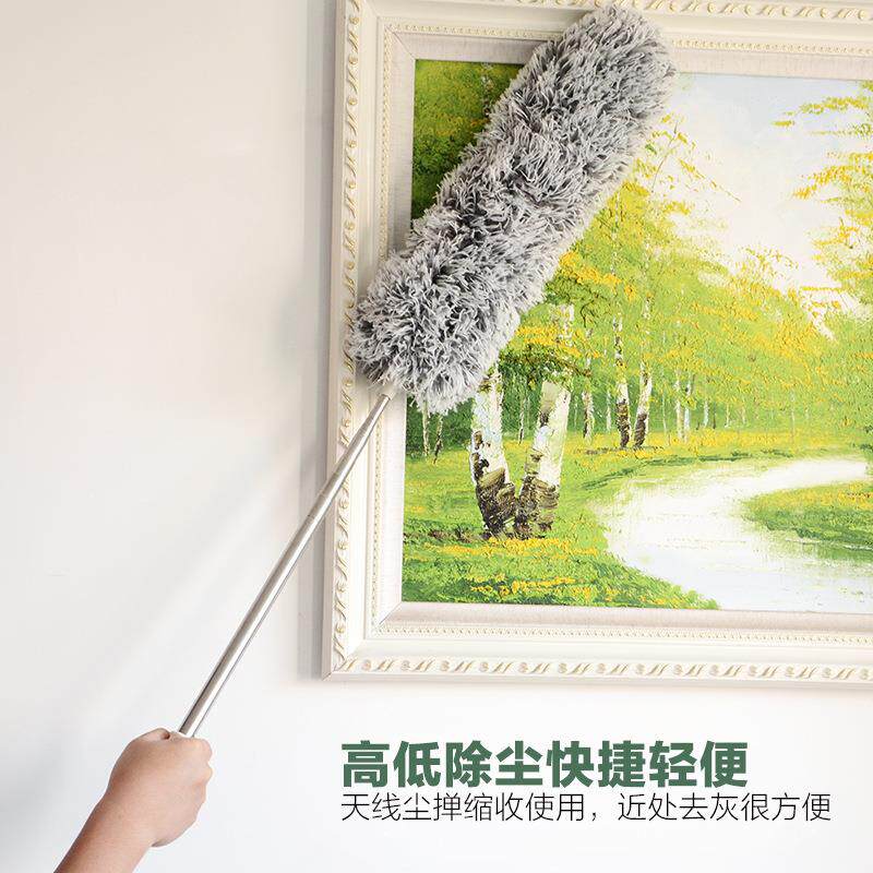 除尘鸡毛掸子家用2.8米可伸缩弯曲家务扫灰尘擦墙天花板清洁刷