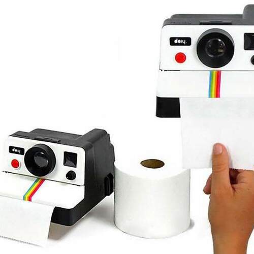 Camera Tissue Box复古相机纸巾盒家用卷纸盒照相机卷筒纸巾抽