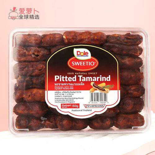都乐泰国无籽酸角Tamarind无籽罗望子无核原味盒装去核甜角150g