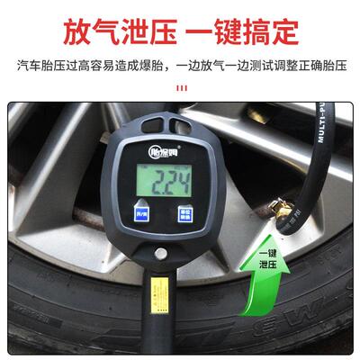 气JFX-BW-L数显胎压汽车轮胎高度打精气表充气表放气带充气头测压