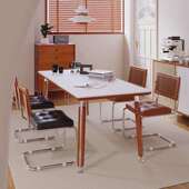 S意J复古实木岩板餐桌CY 纯白纯黑饭小户型长桌用桌金属家 80668式