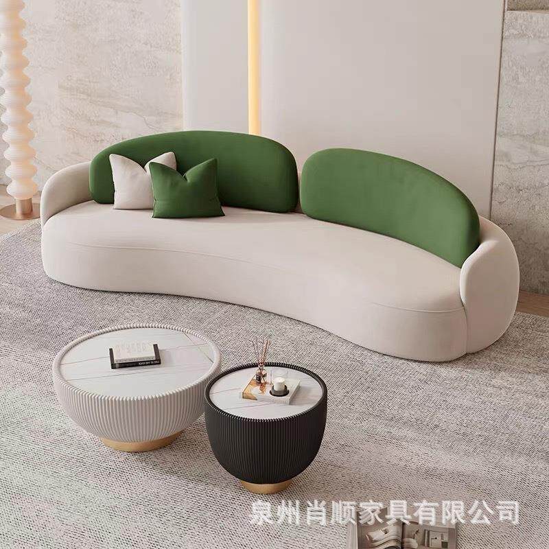 奶油风布艺沙发组合现代简约小户型客厅沙发酒店民宿轻奢成套沙发