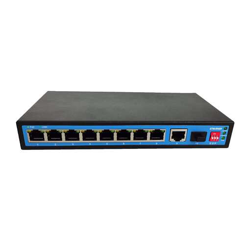 看门狗一键Vlan交换机PoE8+1光1电千兆上行光交换多接口网管型
