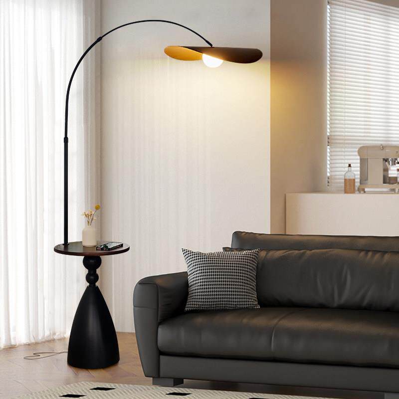 法式落地灯氛围置物架客厅沙发旁新款装饰卧室床头一体书房钓鱼灯