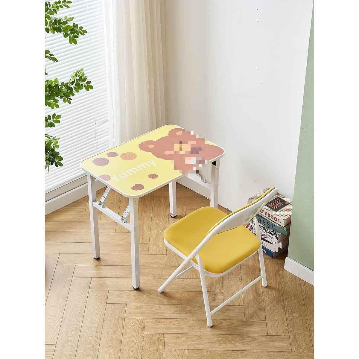 小生F87M7697折叠学中习桌学椅套装用儿童卧室简易书桌小孩家写字