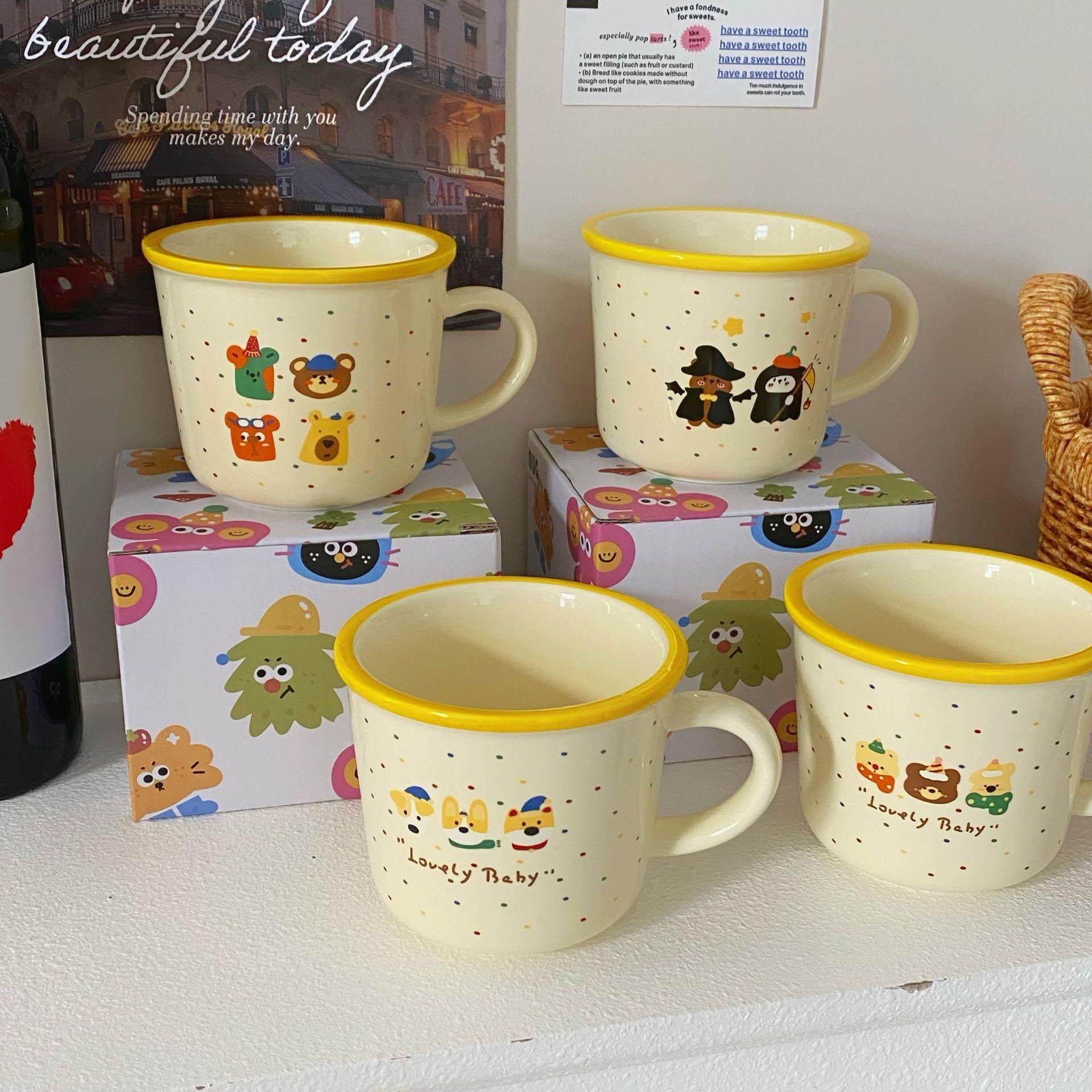 办公室女生燕麦早餐杯水杯子情侣陶瓷杯闺蜜高颜值夏季马克杯小众,餐饮具,马克杯,淘宝优惠券,粉丝福利购,淘宝优惠卷