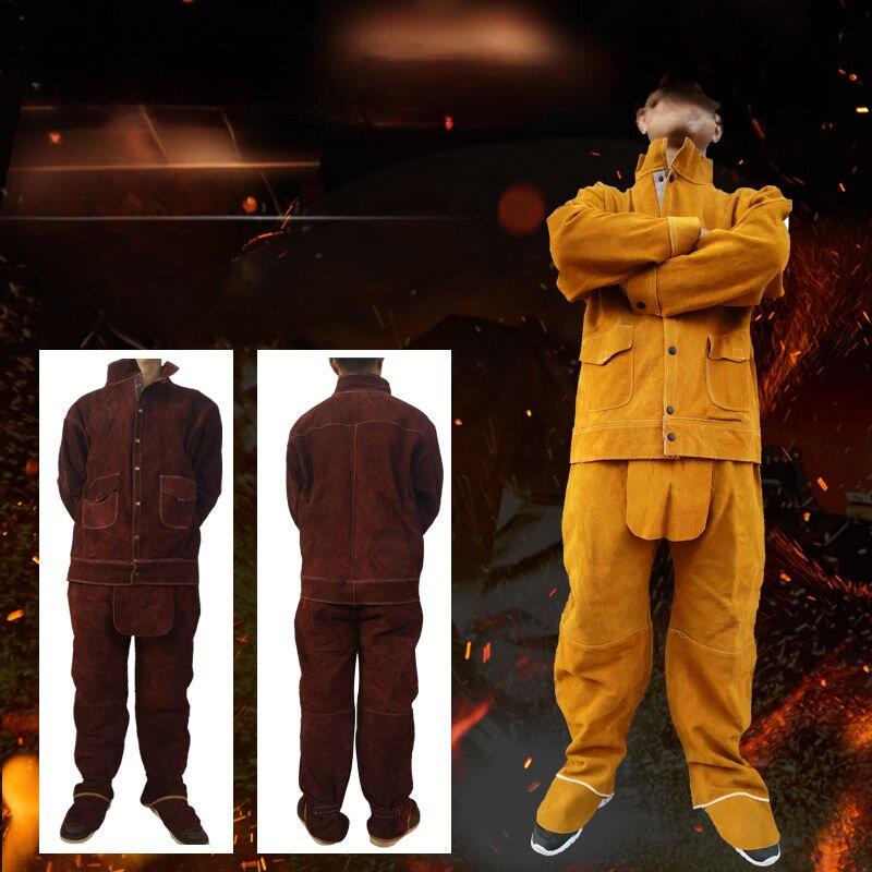 牛皮焊接工作服焊工防护服阻燃隔热耐磨耐烫耐高温氩弧焊服设备