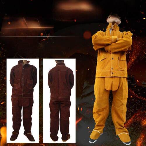 牛皮焊接工作服焊工防护服阻燃隔热耐磨耐烫耐高温氩弧焊服设备