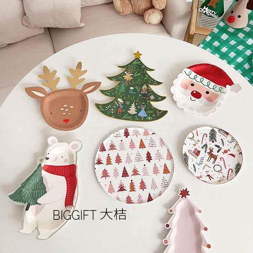 Christmas themed party paper plates disposable paper cups de