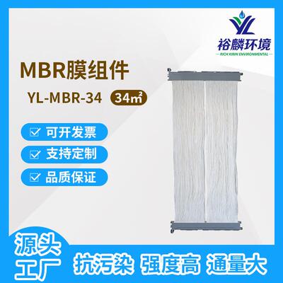 裕麟 MBR膜 34平替换中空纤维PVDF帘式膜组件 浸入式污水处理过滤